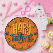 Happy Thoughts Positive Inspirational Quote  ペーパープレート (パーティー)