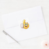 Happy Thumbs Up Cartoon Icon Sticker スクエアシール (封筒)
