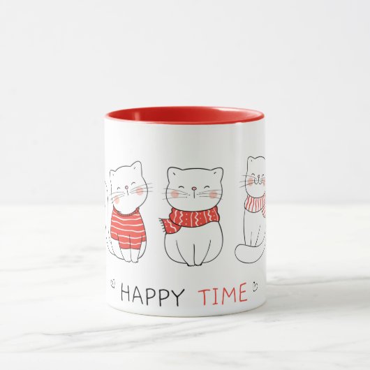 Happy Time Cats マグカップ (中央)