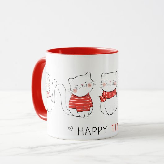 Happy Time Cats マグカップ (正面左)