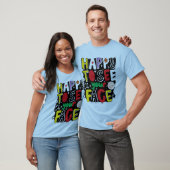 Happy To See Your Face かわいいグルービーなタイポグラフィ Tシャツ (ユニセックス)