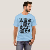 Happy To See Your Face かわいいグルービータイポグラフィー Tシャツ (正面フル)