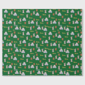 Happy Toddler Birthday forest green ラッピングペーパー (フラット)