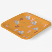 Happy Toddler Birthday orange ペーパープレート (傾斜あり)