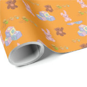Happy Toddler Birthday orange ラッピングペーパー (ロールコーナー)