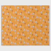 Happy Toddler Birthday orange ラッピングペーパー (フラット)