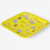 Happy Toddler Birthday yellow ペーパープレート (傾斜あり)