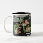 Happy Together – フォトマパーソナライズされたグ(3枚の写真) ツートーンマグカップ (左)