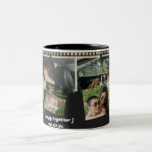 Happy Together – フォトマパーソナライズされたグ(3枚の写真) ツートーンマグカップ (中央)