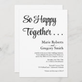 Happy Together: Aシンプル & Sweet 結婚's 招待状 (正面/裏面)