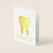 Happy Toothご紹介ありがとうございます 箔カード (正面)