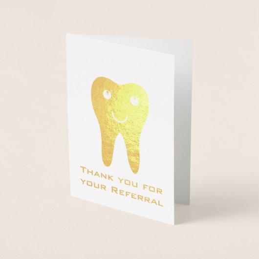 Happy Toothご紹介ありがとうございます 箔カード (正面)