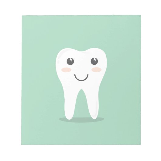 Happy Toothの漫画の歯科医ブラシ歯ブラシ ノートパッド (正面)