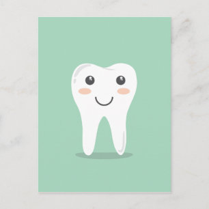 Happy Toothの漫画の歯科医ブラシ歯ブラシ ポストカード