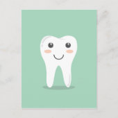 Happy Toothの漫画の歯科医ブラシ歯ブラシ ポストカード (正面)