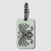 Happy Travelling - Cute LyreBIRD – 緑の荷札 ラゲッジタグ (正面縦)