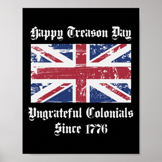 Happy Treaton Day Ungrady Colonialsシャツ4th O ポスター (正面)