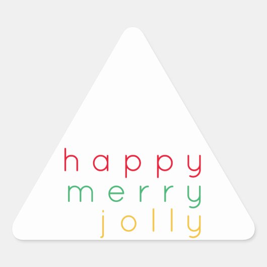 HAPPY Triangleメリーステッカー 三角形シール (正面)