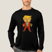 Happy Trump Funny Trump Bull Bear Trump Meme Chibi トライブレンドＴシャツ (正面)
