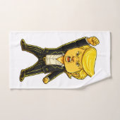 Happy Trump, Funny Trump, Funny Meme Chibi Cartoon バスタオルセット (ハンドタオル)