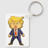 Happy Trump Lapel Pin Chibi Cartoon Funny Meme Pop キーホルダー (裏面)