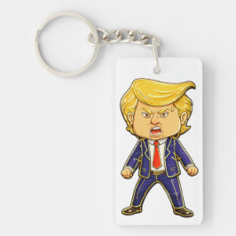 Happy Trump Lapel Pin Chibi Cartoon Funny Meme Pop キーホルダー