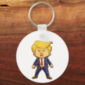 Happy Trump Lapel Pin Chibi Cartoon Funny Meme Pop キーホルダー (裏面)