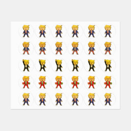 Happy Trump Lapel Pin Funny Trump Meme Cartoon Art ラベル