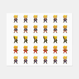 Happy Trump Lapel Pin Funny Trump Meme Cartoon Art ラベル