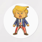 Happy Trump Lapel Pin Funny Trump Meme Cartoon Art ラベル (デザイン2)