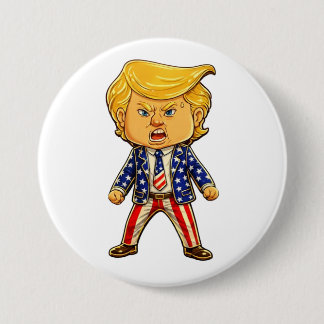 Happy Trump Lapel Pin MAGA US Flag Patriotic Meme 缶バッジ