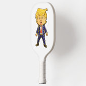 Happy Trump Lapel Pin Meme Angry Trump Pop Art ピックルボールラケット (左)
