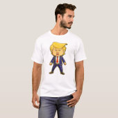 Happy Trump Lapel Pin Meme Angry Trump Pop Art Tシャツ (正面フル)