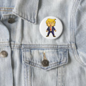 Happy Trump Pin Chibi Cartoon Funny Meme Pop 缶バッジ (インサイチュ)