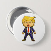 Happy Trump Pin Meme Angry Trump Pop Art 缶バッジ (正面&裏面)