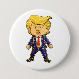 Happy Trump Pin Meme Angry Trump Pop Art 缶バッジ