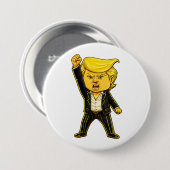 Happy Trump Pin Meme Fight Fight Angry Trump Pop 缶バッジ (正面&裏面)