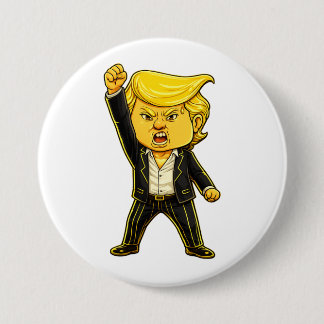 Happy Trump Pin Meme Fight Fight Angry Trump Pop 缶バッジ
