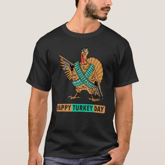 Happy Turkey Day  Cute Little Pilgrim Thanksgiving Tシャツ (正面)