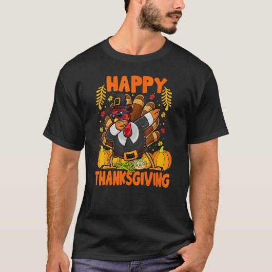 Happy Turkey Day Shirt Cute Little Pilgrim Gift Th Tシャツ (正面)