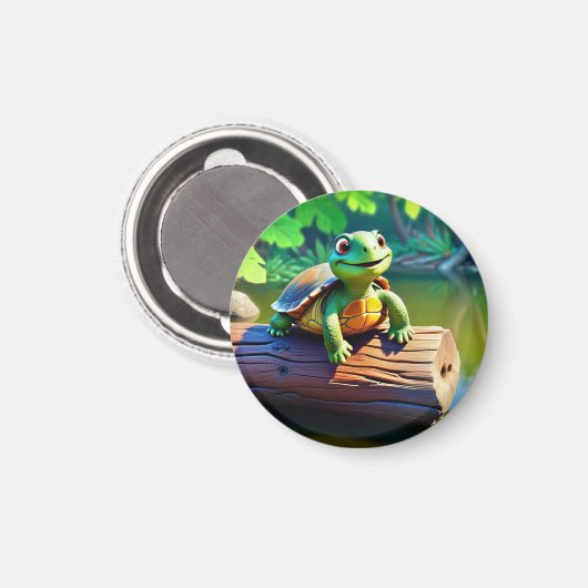 Happy Turtle Magnet マグネット (正面/裏面)