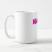 HAPPY Typography – Bold Positive Vibes Design コーヒーマグカップ (左)