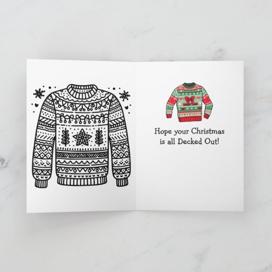 Happy Ugly Sweater | Third Friday of December  カード (内部)