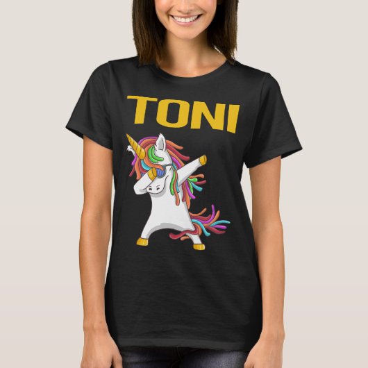 Happy Unicorn – トニ名 Tシャツ (正面)