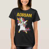 Happy Unicorn - Adrian Name Tシャツ (正面)
