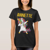 Happy Unicorn - Annette Name Tシャツ (正面)