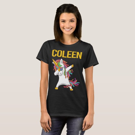 Happy Unicorn - Coleen Name Tシャツ (正面フル)