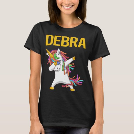 Happy Unicorn - Debra Name Tシャツ (正面)