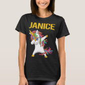 Happy Unicorn - Janice Name Tシャツ (正面)
