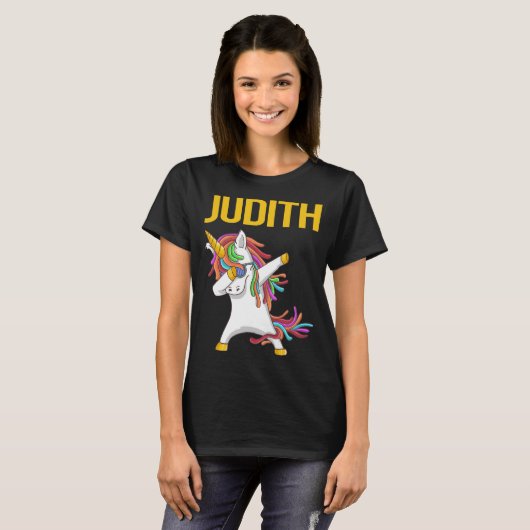 Happy Unicorn - Judith Name Tシャツ (正面フル)